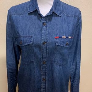 Forever 21 long sleeve jean shirt